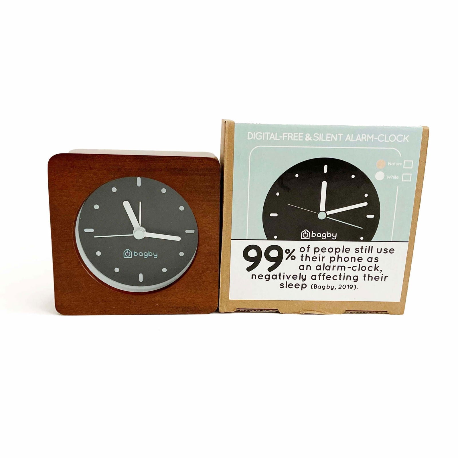 Bagby Minimalist Silent Alarm Clock