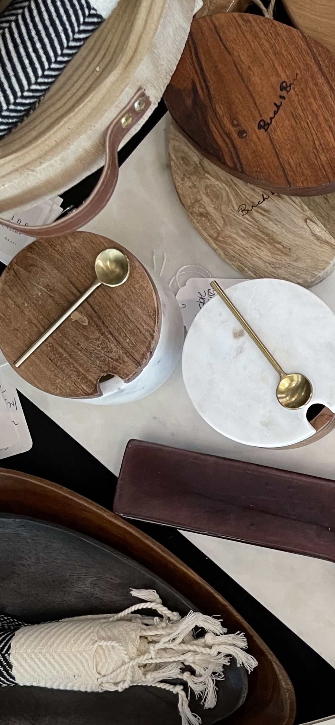 Marble Salt Cellars with Lids