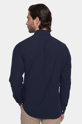 Linen Resort Shirt - Classic Navy