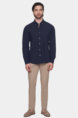 Linen Resort Shirt - Classic Navy